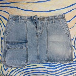 MIMA’S Denim Cargo Mini Skirt ; UK SIZE: LARGE